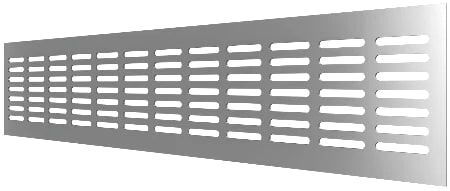 ЭРА Решетка переточная алюминиевая с анодированным покрытием 480x80 4808DP Al Silver