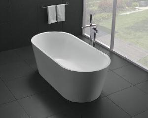 BelBagno BB71-1500 Отдельностоящая, овальная акриловая ванна в комплекте со сливом-переливом цвета хром. 1500x750x600