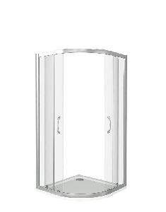 GoodDoor LATTE R-120-G-WE Душ угол , стекло матовое, профиль белый