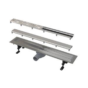 Alcaplast APZ13-DOUBLE9-850 Водоотводящий желоб Fit&Go с двухсторонней решеткой (под укладку плитки)