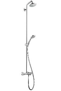 Hansgrohe CROMA 100 27143000   Душевой гарнитур 1,6м, термостат ВМ, излив д/ванны, верхний душ диаметр 160мм, ручной душ диаметр 100мм, шланг Isiflex 1,6 м 1/2" упорный подшипник, аэратор QuickClean