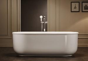 BelBagno BB401-1700-800 Отдельностоящая, овальная акр. ванна, с/п хром., 1700x800x600