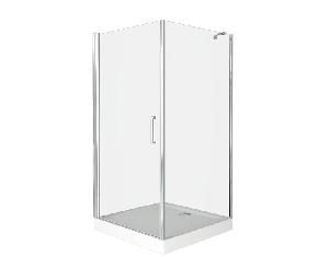 GoodDoor PANDORA CR-80-C-CH Душевой уголок 800*800*1850 Г-образный, стекло прозрачное, прфиль хром