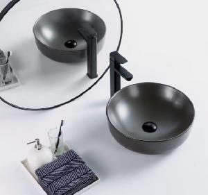 BelBagno Раковина накладная керамическая BB1315-H301, 410x410x130, чёрная матовая