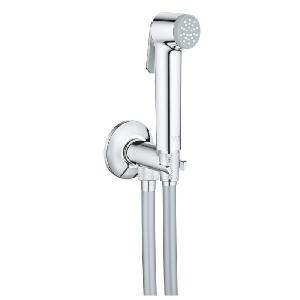 GROHE Гигиенический набор Tempesta-F 26358000 Гигиеническая лейка,Нажимной запорный вентиль, встроенный в держатель для душа, Шланг 1000 мм 26358000 