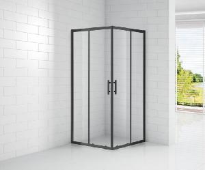 Cezares ECO-O-A-2-90-C-NERO Душевой уголок 90*90 см, стекло прозрачное, профиль черный матовый