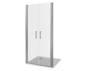 GoodDoor MOKKA SD-100-C-WE Душевое ограждение (1000*1850) (2 расп. дв.), профиль белый, прозрачное стекло